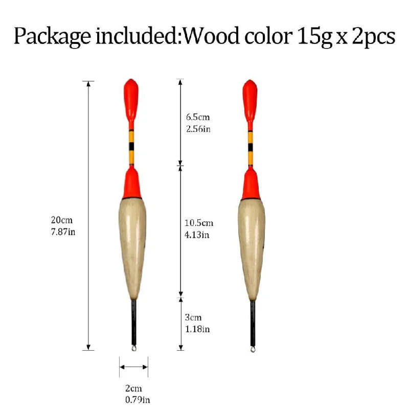 2pcs 15g wood