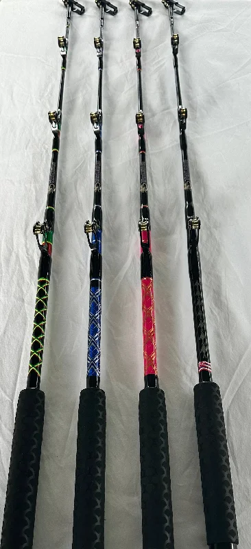 Fishing Rods for slow swamps-Fishing Rods with High Tension Guides-Fishing Rods for black back fairy wrasse-50 class with #4 Butts 4 and 3 Roller Hybrid Flex Series 50-130 stubbie Rods