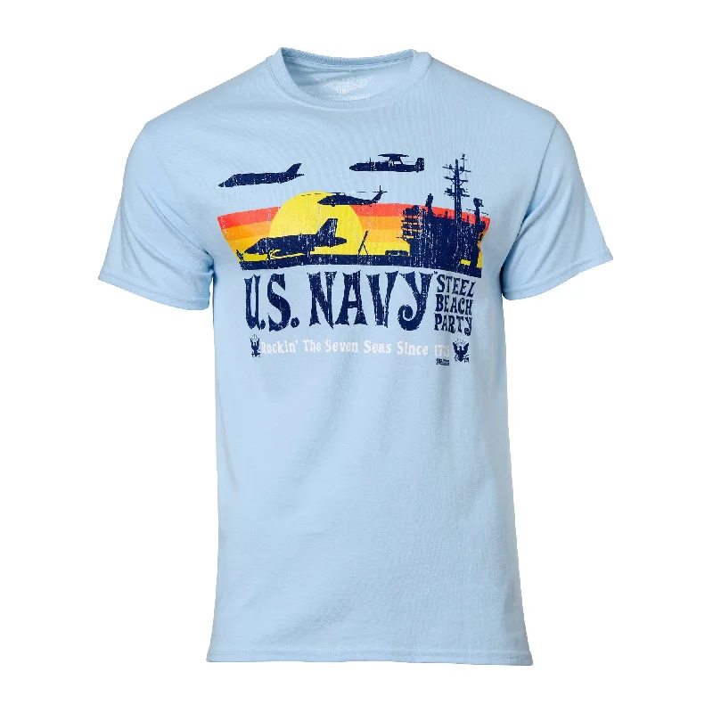 T-Shirt USN Steel Beach Party sky blue