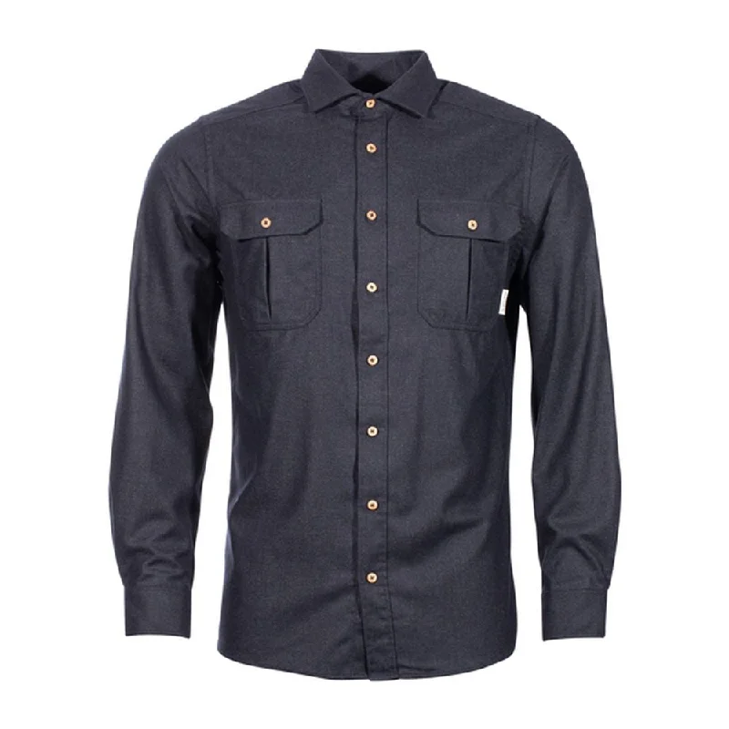 Shirt LeisureWool ReBorn WoolShirt dark gray melange