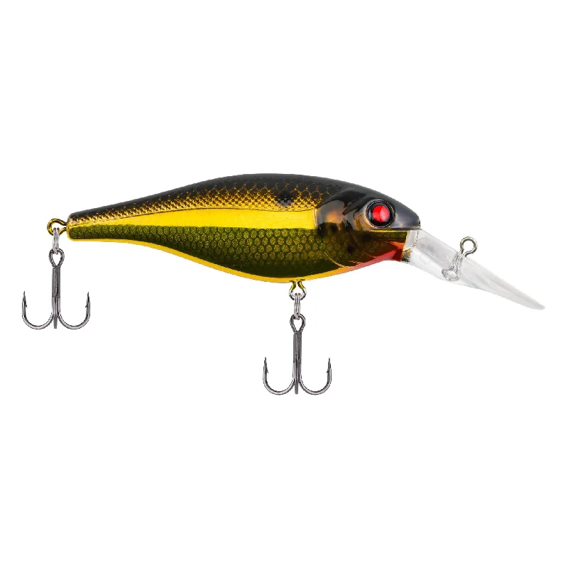 Fishing lures for emergencies-Fishing Lures with shine scales-Berkley Bad Shad 5 Crankbait 2" 1/4 Oz Black Gold