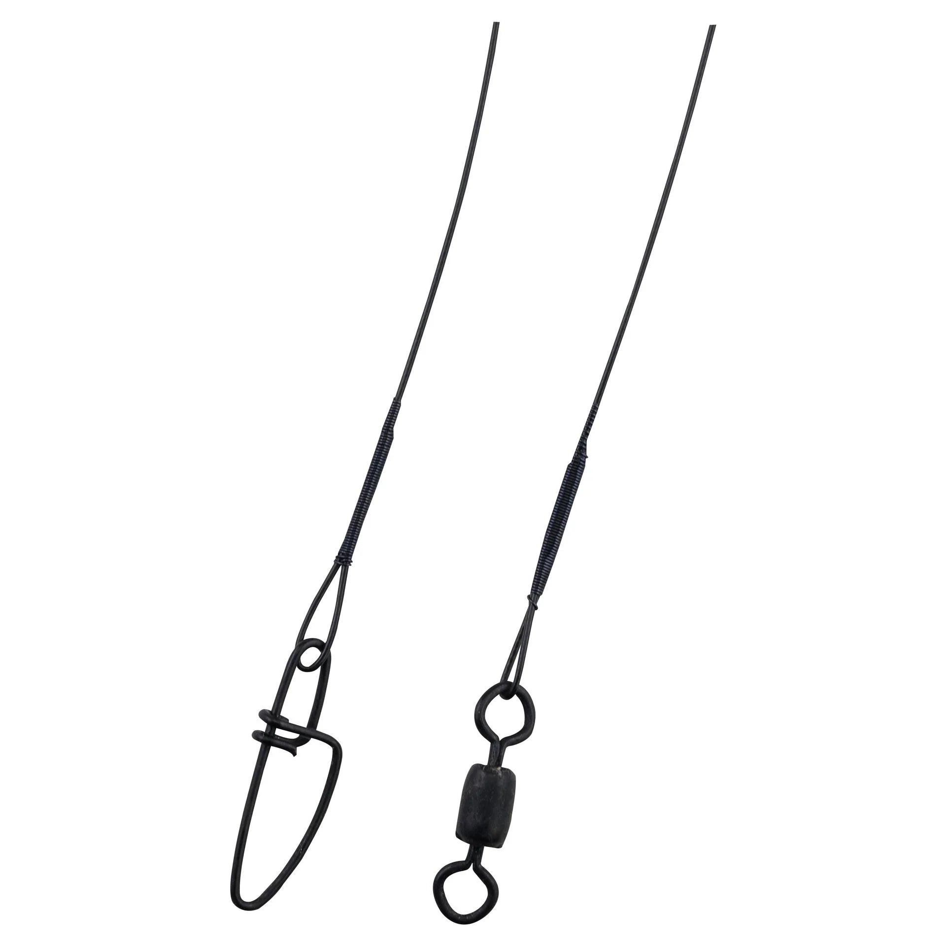 Fishing leaders for fall fishing-Berkley Wire Wound Steelon Leader 12" 20# Black w/Cross-Lok Snaps 3/pk