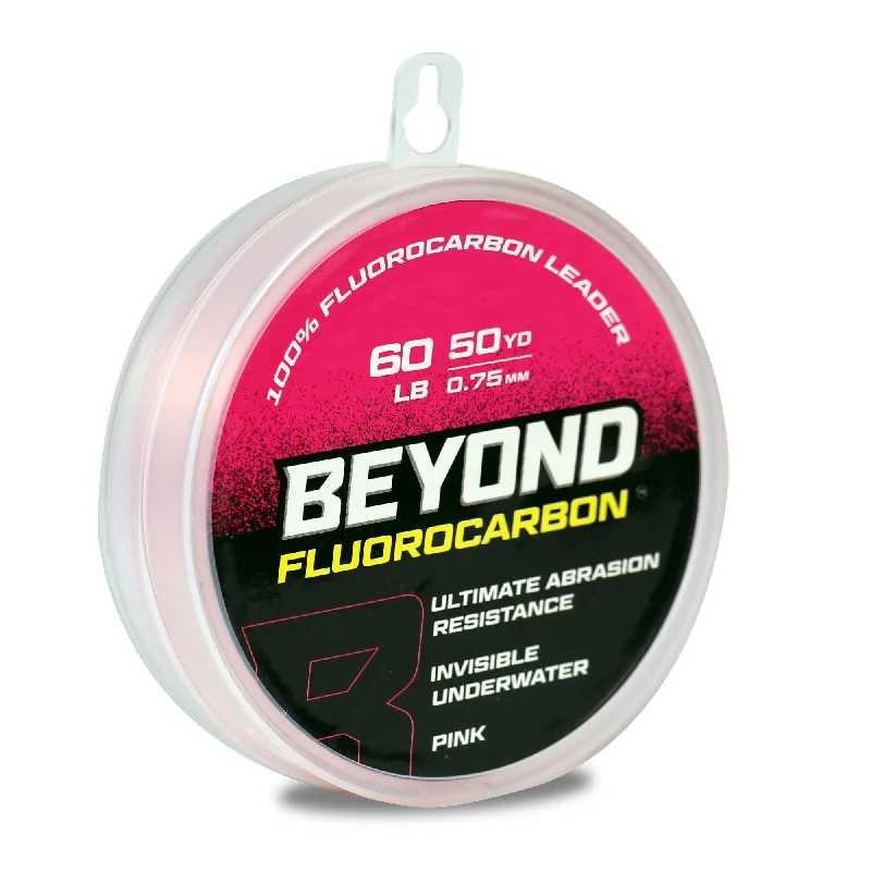 Fishing leaders for late evening-Beyond Fluorocarbon Leader Material 50YD - Pink