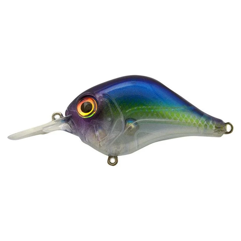 Fishing lures for bright color-Fishing Lures with dual hooks-Bill Lewis MR-6 Crankbait 1/2 Oz 2-1/4" Pro Blue