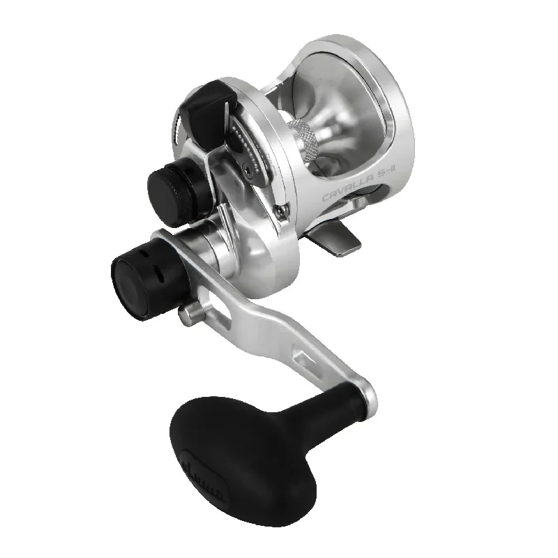 Fishing reels with bait clicker-Affordable fishing reels with strength-Okuma Cavalla 2-Speed Lever Drag Reel CAV-12II