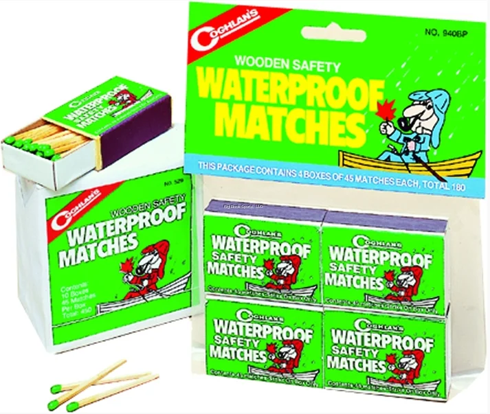 Fishing Net with Upcycling Use-Fishing tackle boxes with green design-Coghlans Waterproof Matches | 4 Boxes