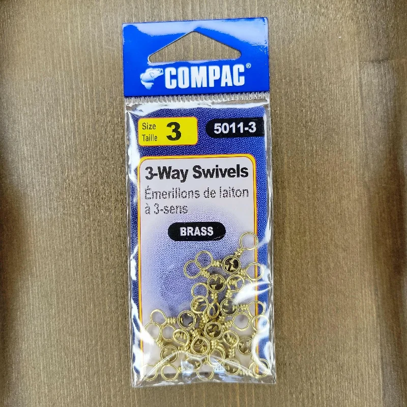 COMPAC Brass 3-way Swivels #3 10pcs