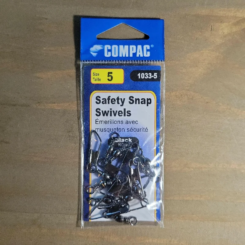 COMPAC Safety Snap Swivels Black Size #5 10/pk