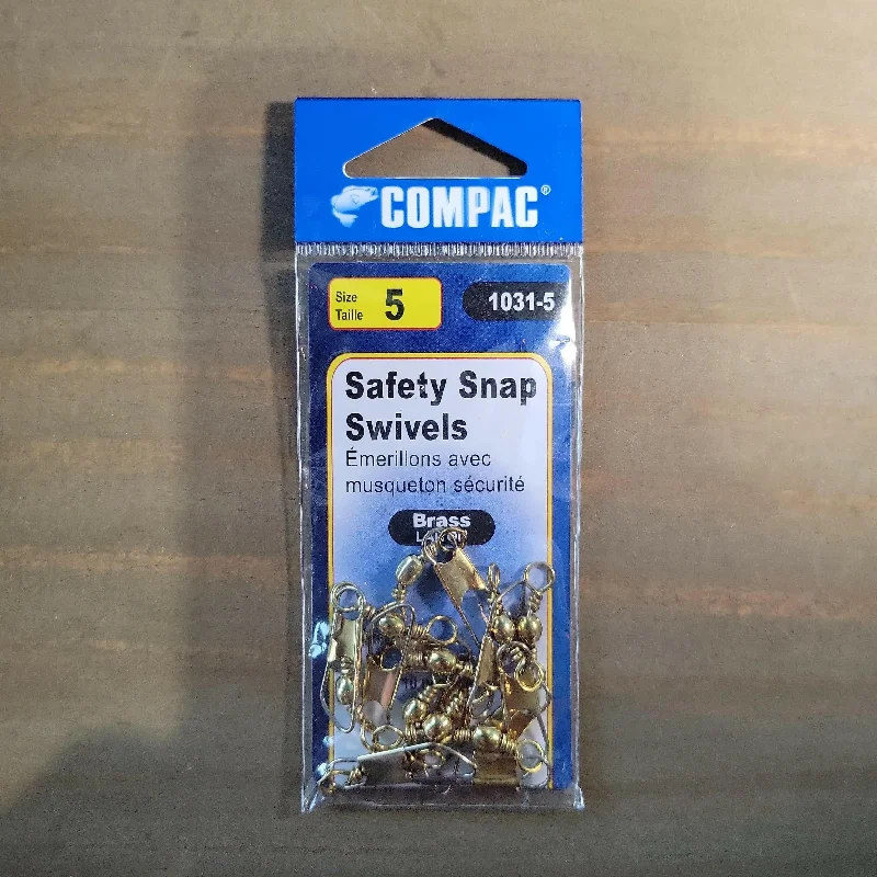 COMPAC Safety Snap Swivels Brass #5 10pack