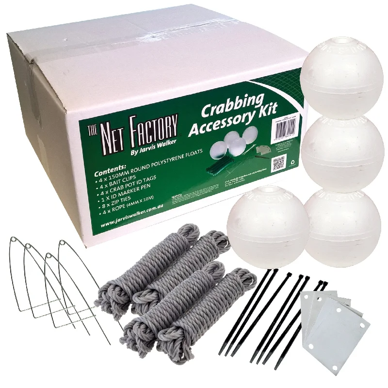 Fishing float & bobbers for deep trolling-Crabbing Accessory Kit Large NT (150mm Floats, 6mm Rope)