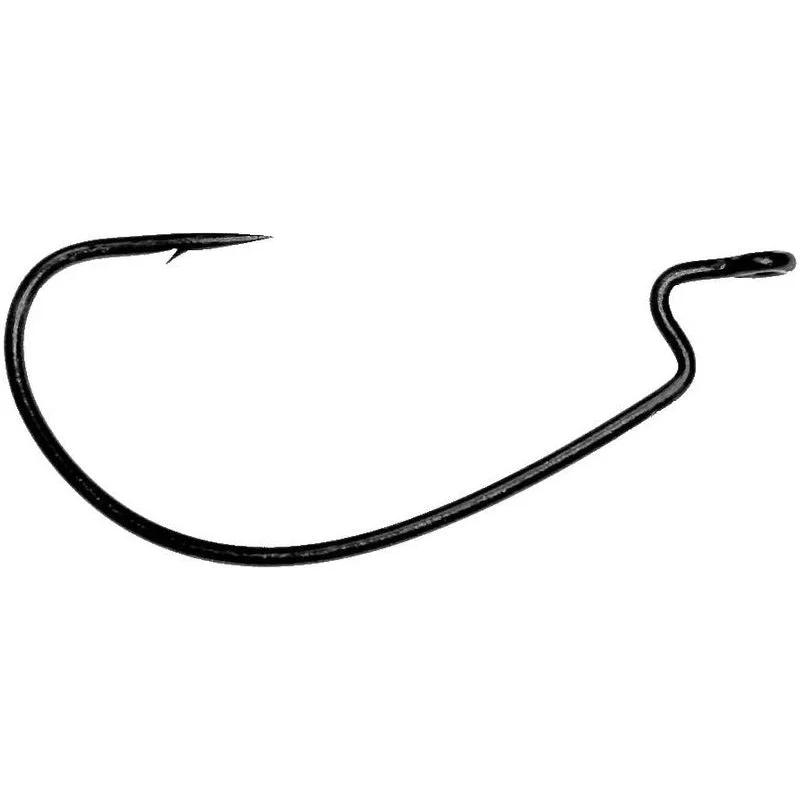 Fish hooks and rigs for fishing with braided leader rigs-fishing hooks and rigs with multi-hook setup -Fish Hooks & Rigs rig weights-Daiichi Fat Gap Worm Tube Hooks Qty 5 Black Nickle