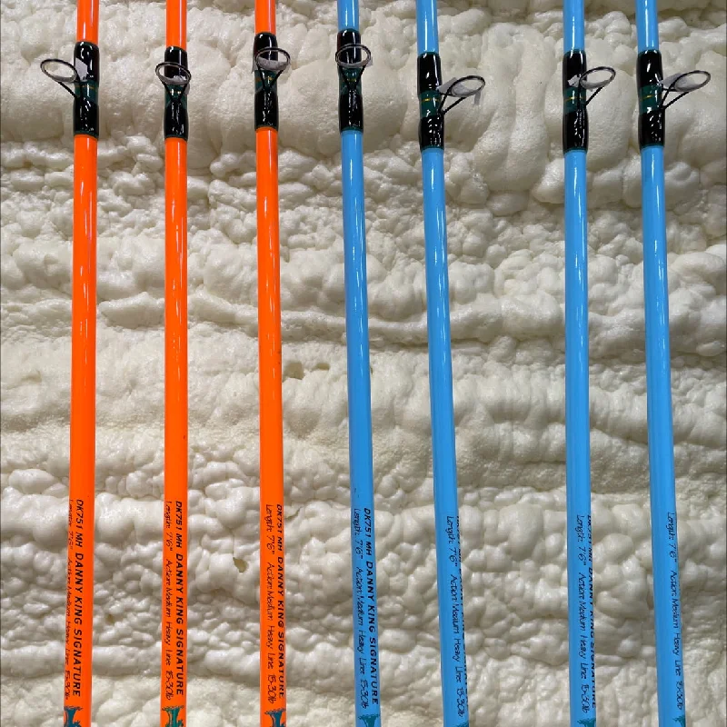 Fishing Rods for muddy lagoons-Fishing Rods with Strong Balance-Fishing Rods for flame wrasse-Danny King Signature Series Orange Casting Rod -1-Piece 7'6"