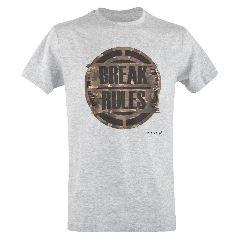 T-Shirt Break Rules heather grey