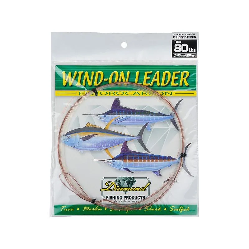 Fishing leaders for outgoing tide-Diamond Fluorocarbon Wind-On Leader