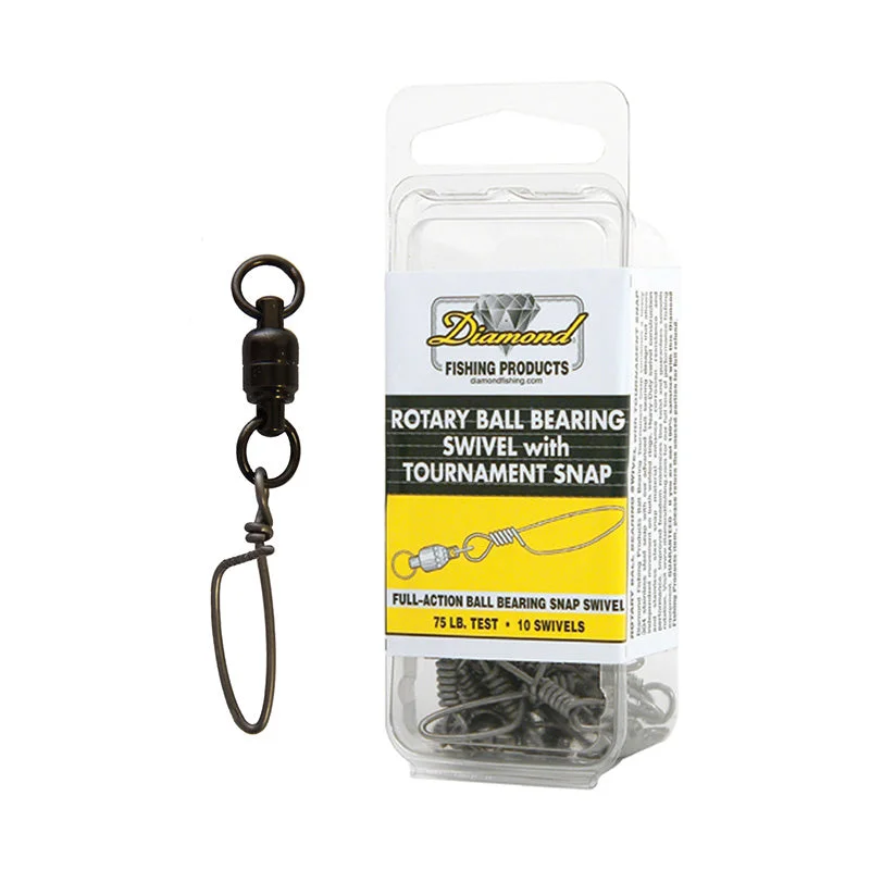 Diamond Rotary Ball Bearing Swivels W/ Tournament Snap