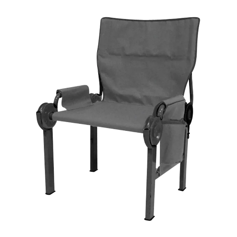 Fishing Chairs with wind block-Camping Disc Chair gray