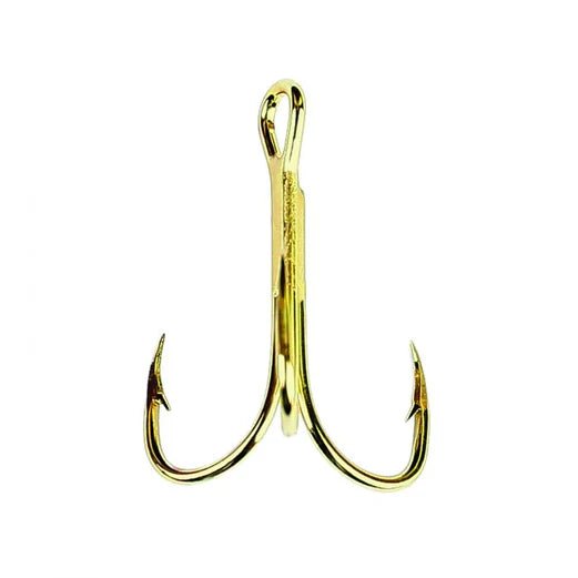 Fish hooks and rigs for fishing with ultra-light rigs-fish hooks and rigs for catching striped bass -Fish Hooks & Rigs fishing events-Eagle Claw 2X Treble Sz 12 Qty 5 Gold