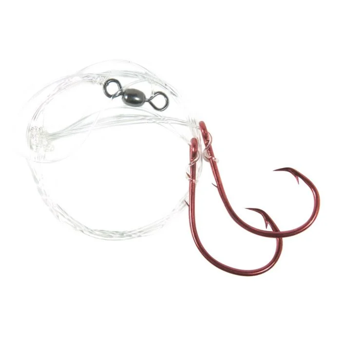 Fish hooks and rigs for fishing with perfect fit rigs-fish hooks and rigs for fishing off rocky shores -Fish Hooks & Rigs inline hooks-Eagle Claw Hi-Lo Circle Sea Baitholder Rig 25" Size 6/0