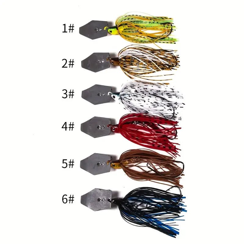 Fishing lures for crawfish imitation-Fishing Lures with light materials-FAS Chatterbaits With Sequin and Tassel Tail 7/16 Oz