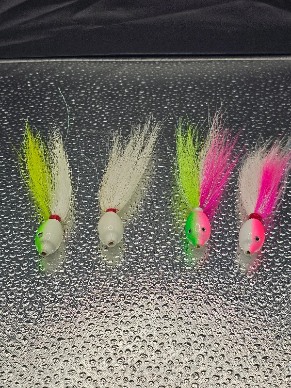 Fishing float & bobbers with smooth body-Fishing Teaser Floating Bucktail Terminal Tackle Hi Lo 6 Pack Flies Rig Your Own