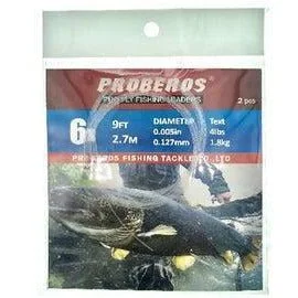 Fishing leaders for quick knots-FAS Freshwater Nylon Tapered Leader 9ft 6x 4 lb Test Qty 2