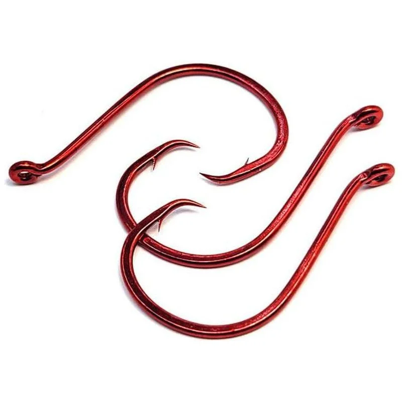 Fish hooks and rigs for fishing with affordable rigs-fish hooks and rigs for rock fishing -Fish Hooks & Rigs bait tips-Gamakatsu 221315 Octopus In Line Circle Hook 5/0 Red 6 Pack