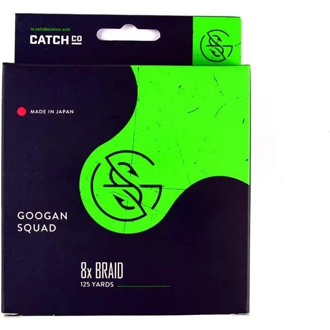 Fishing lines for windy conditions-Googan Squad 8X Braid 125 Yds Moss Green