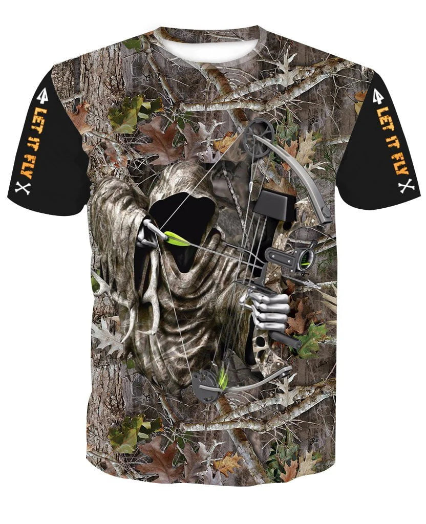 GRIM REAPER BOW HUNTER CAMO T-Shirt