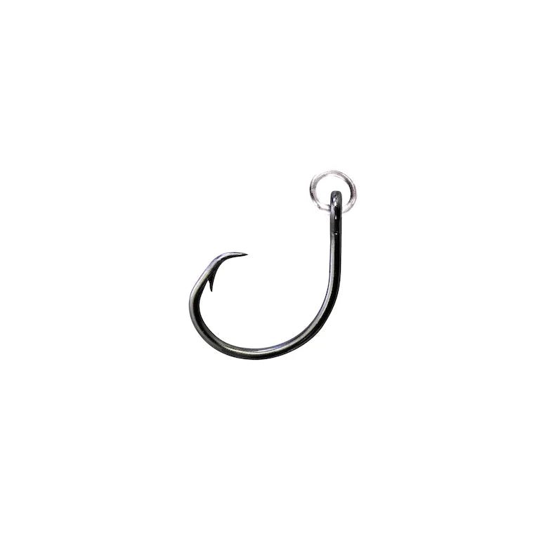 Fish hooks and rigs for fishing with shore-based rigs-fishing hooks and rigs with adjustable rigging -Fish Hooks & Rigs manufacturers-Hayabusa Ringed Circle Hook, #1/0 Black Nickel Qty 6