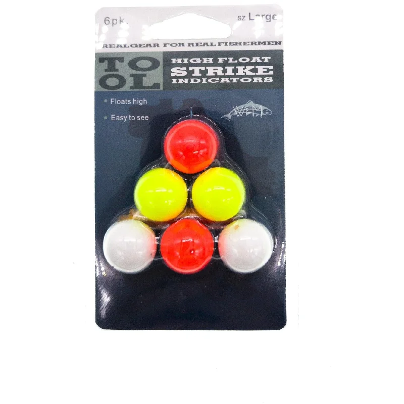 Fishing float & bobbers with small design-Wright & McGill High Float Strike Indicators Assorted QTY 6 Size L