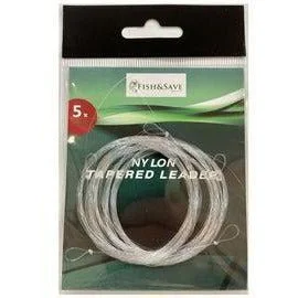 Fishing leaders for abrasion resistance-FAS Knotless Tapered Japanese Nylon Fly Leader 5X 4lb 9 QTY 5