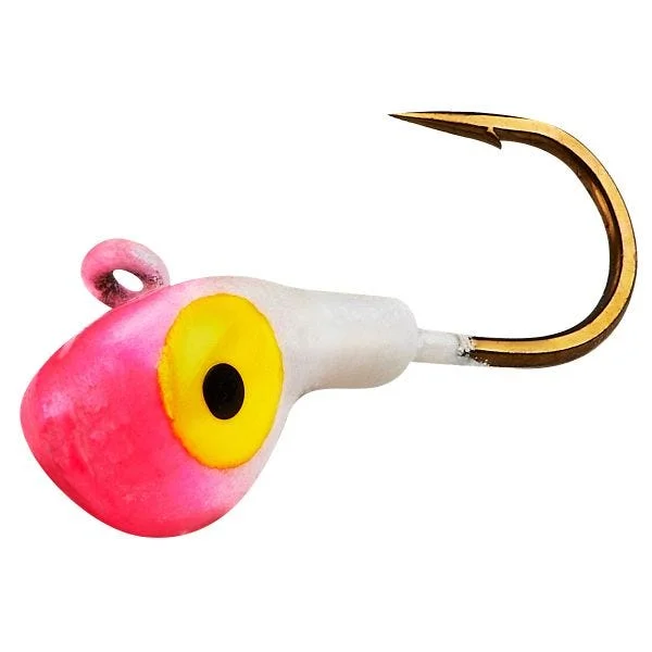 Fish hooks and rigs for fishing with aluminum rigs-fish hooks and rigs for fishing from piers and docks -Fish Hooks & Rigs manuals-Lindy Tungsten Toad #8 Pink Glow Qty 1