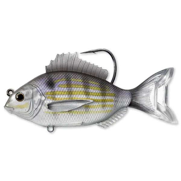 Fishing lures for metallic finish-Fishing Lures with neon accents-Live Target Swimbait Pinfish 4" 1 Oz Silver/Violet