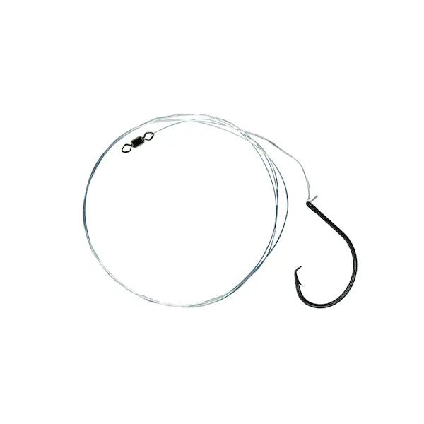 Fish hooks and rigs for fishing with triple rigs-fish hooks and rigs with quick setup -Fish Hooks & Rigs hook bonuses-Mustad Demon Flourocarbon Rigs 18" Qty 3