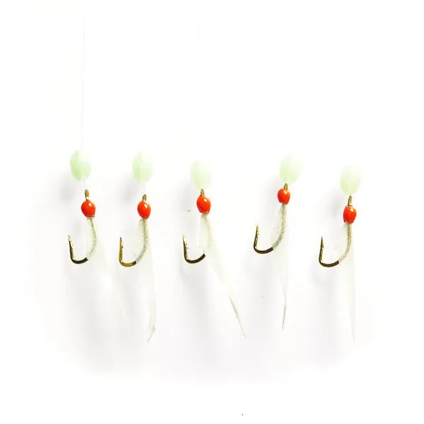 Fish hooks and rigs for fishing with specialized rigs-fish hooks and rigs for fishing with sinker rigs -Fish Hooks & Rigs hook sizes-Mustad Glow Poly Sabiki Rigs