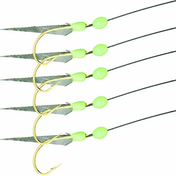 Fish hooks and rigs for fishing with buoyancy rigs-fish hooks and rigs for catching snook -Fish Hooks & Rigs hook vouchers-Mustad Mackerel Fish Skin Sabiki Rigs Qty 5