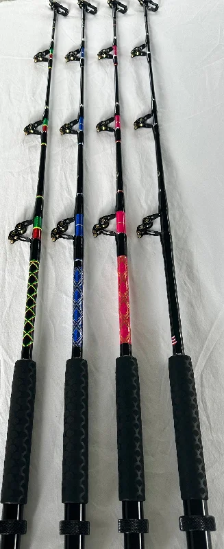 Fishing Rods with flexible handles-Fishing Rods for Low Control Reels-Fishing Rods for bluehead fairy wrasse-50 class #2 Butts - 4 and 3 Roller Hybrid Flex Series 50-130 stubbie Rods