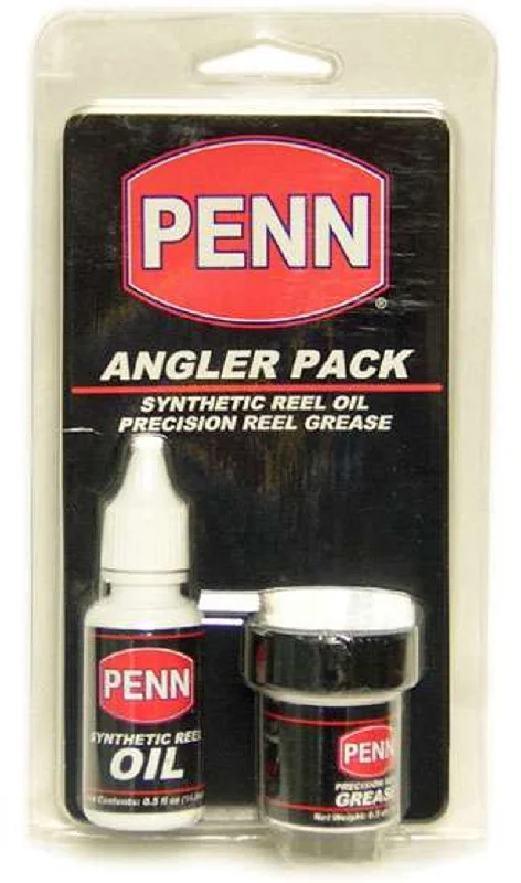 Fishing reels with adjustable drag-Fishing reels with lightweight frame-PENN ANGLER PACK .5OZ SYNTHETIC REEL OIL & 1OZ PRECISION REEL GREASE