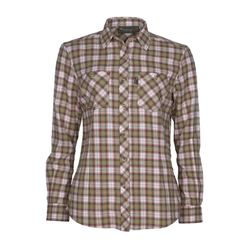 Ladies Flannel Bouse Felicia green white