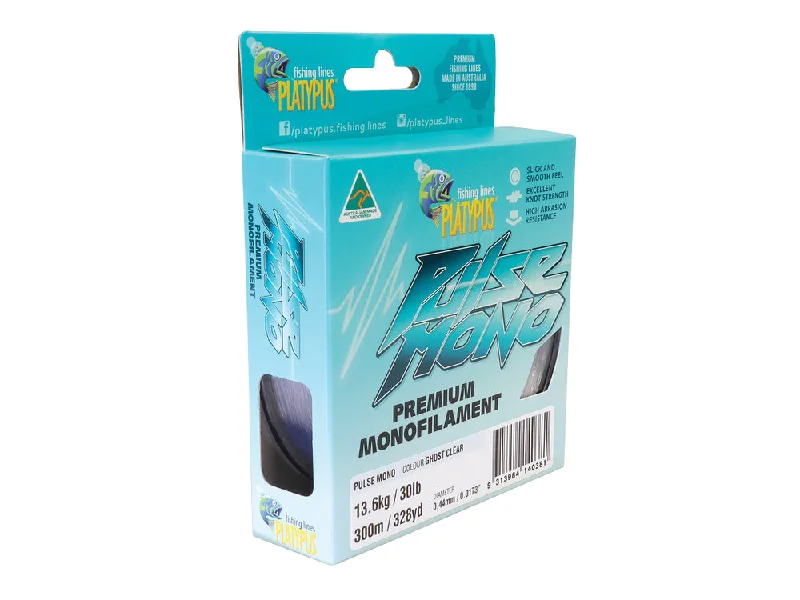 Fishing lines for rocky rivers-Platypus Pulse Premium Mono - Ghost Clear