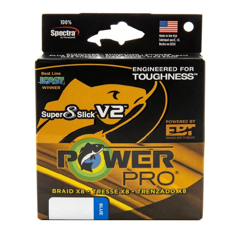 Fishing lines for kayak rentals-Power Pro Super Slick  Braided Line Marine Blue