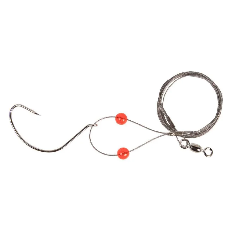 Fish hooks and rigs for fishing with quick-release rigs-top-rated fish hooks and rigs -Fish Hooks & Rigs hook deals-Pucci Single Barbless Wide Bend Hook Sturgeon Rig 60Lb Size 7/0 Qty 1