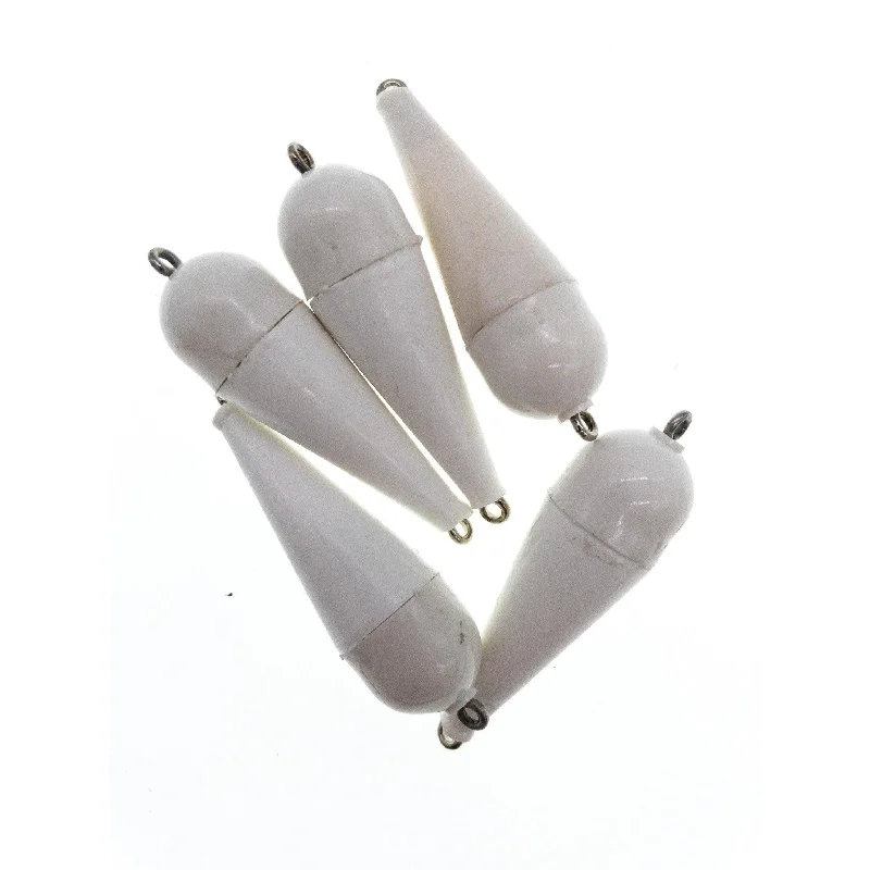 Fishing float & bobbers for swamp casting-Rainbow Plastics 1/8 oz. 2" Unweighted Torpedo Float White (bulk) Pack of 5