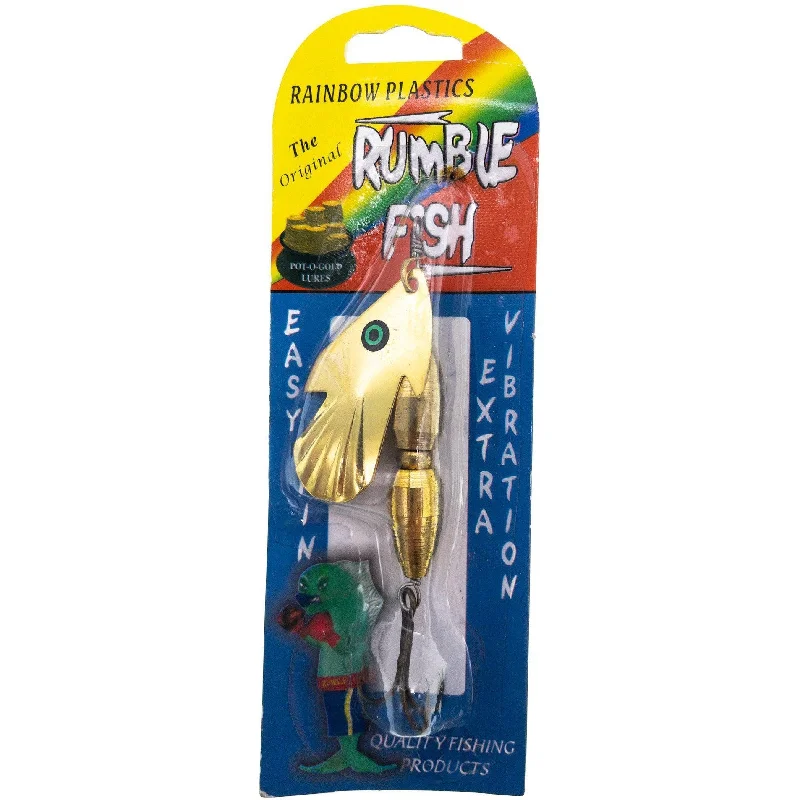 Fishing lines for jigging-Rainbow Plastics Original Rumble Fish In Line Spinner #4 Blade