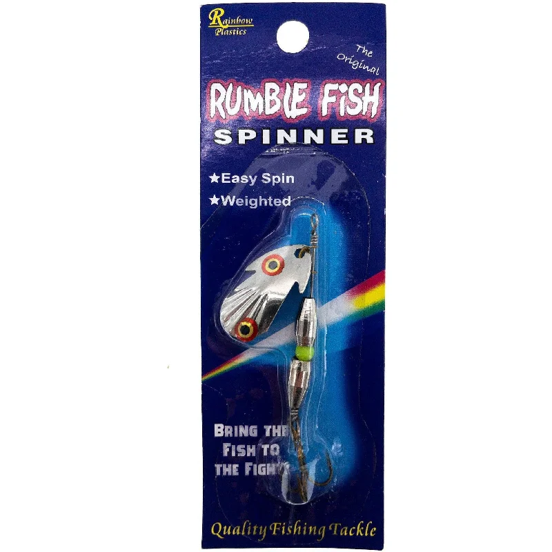 Fishing lines for shallow water-Rainbow Plastics Original Rumble Fish In Line Spinner #2 Blade