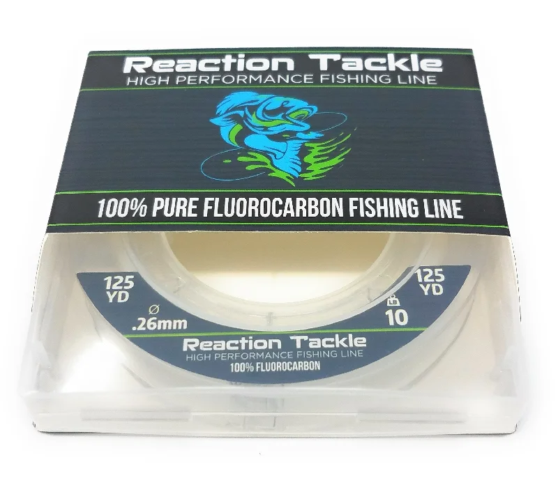 Fishing leaders for soft baits-Reaction Tackle 100% Pure Fluorocarbon Fishing Line