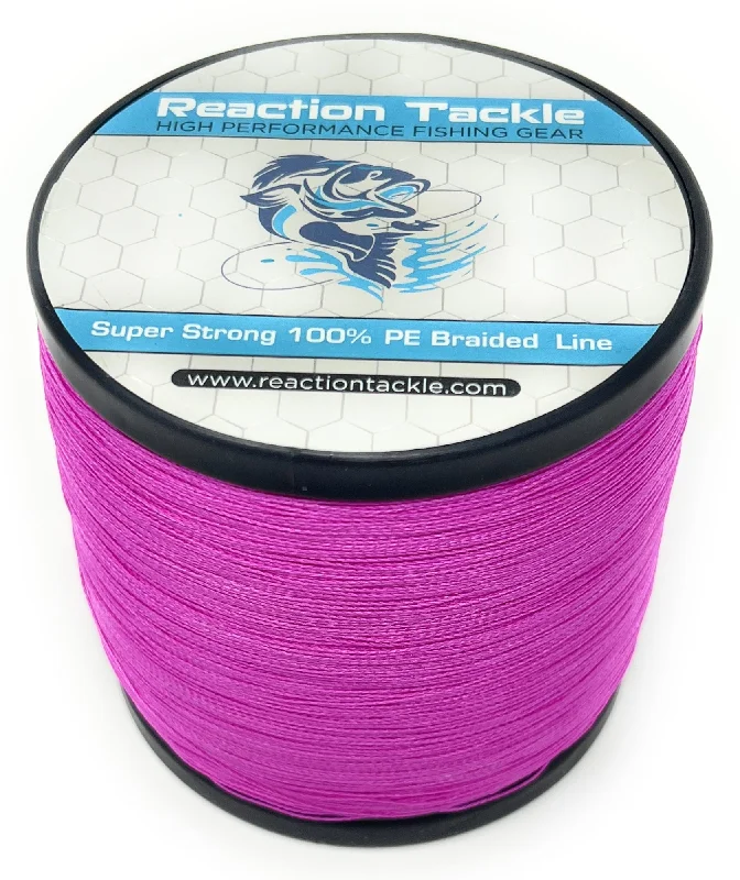 Fishing lines for hard baits-Reaction Tackle Braided Fishing Line- Pink