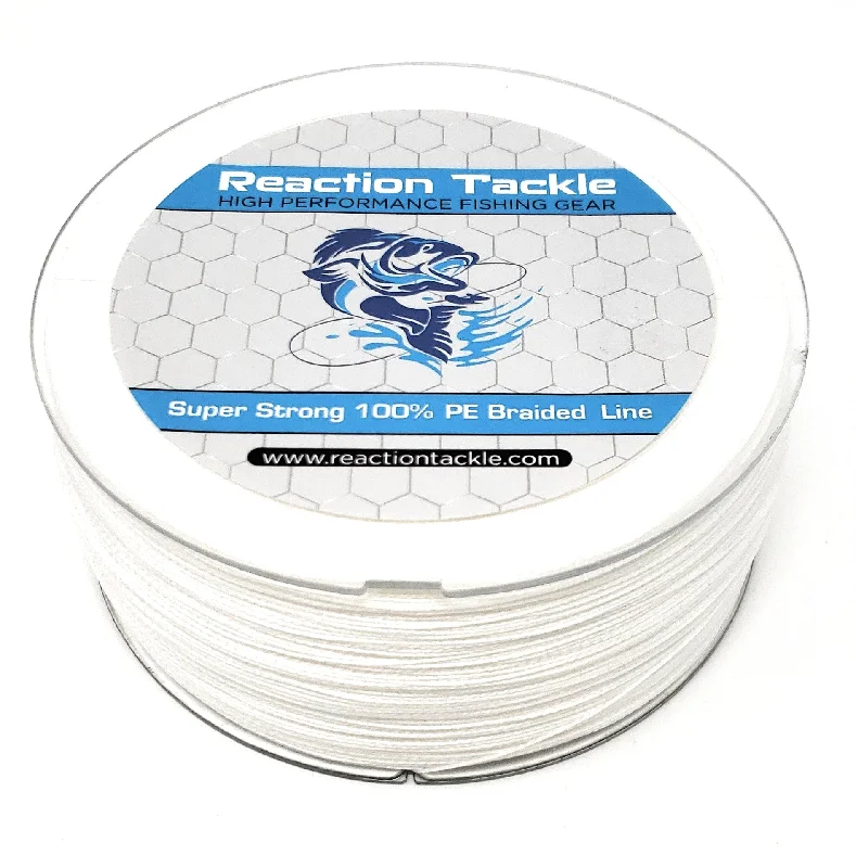 Fishing lines for wet flies-Reaction Tackle Braided Fishing Line- White