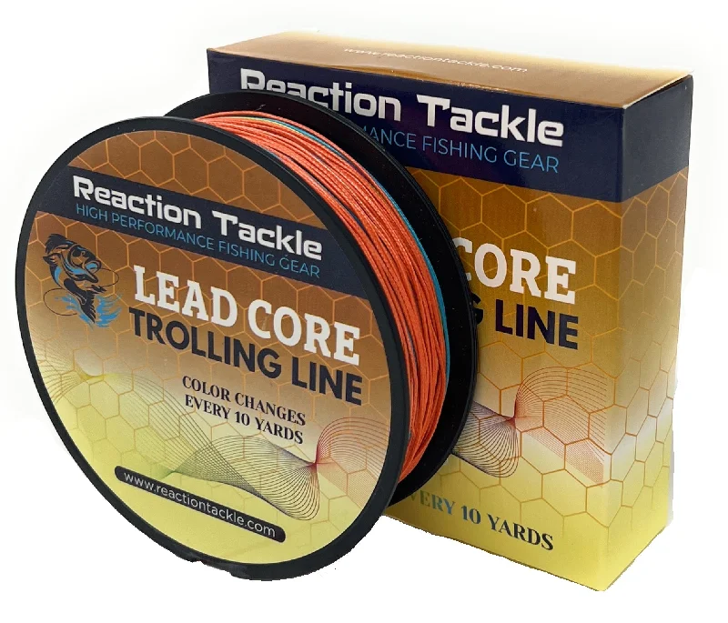 Fishing lines for fast sinking-Reaction Tackle Lead Core Metered Trolling Braided Line