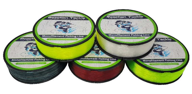 Fishing lines for short casts-Reaction Tackle Strong and Abrasion-Resistant Nylon Monofilament Fishing Line